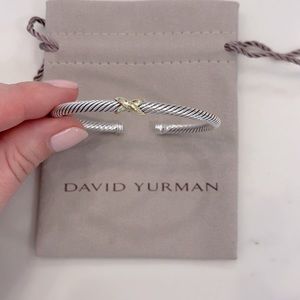 David Yurman X Bracelet with Gold